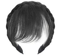 Perruque avec frange pour femme confortable et sûre à porter avec cerceau pour femme Changement rapide de coiffure Bandeau de cheveux