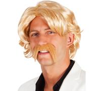 PERRUQUE AVEC MOUSTACHE BLONDE