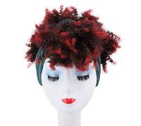 Perruque bandeau courte et bou Perruques tendance et confortables sans colle - Pour jeux de rôle et usage quotidien - Fibre haute température