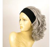 perruque bandeau femme courte bouclée grise ref EMA 51