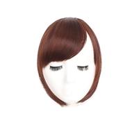 Perruque Bang, Noir brun cheveux frange pince en balayage côté frange faux faux Bang Extensions naturel synthétique postiche cheveux pièce,Perruques avec Frange(2)