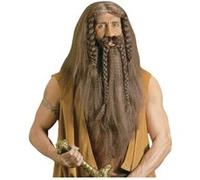 Perruque Barbare Avec Barbe Et Moustaches - Marron 0 G