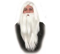 Perruque Barbe Blanche Sorcier Mage G