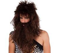 perruque barbe néandertal homo sapiens homme - boland 86396 Marron G