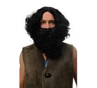 Perruque Barbe Set Noir Ermite Wilder Prophet Moses Voleur