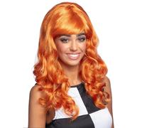 Perruque Beauté Ruche Auburn Bou Longue Accessoire De Costume Pour Femmes
