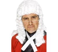 Perruque Blanche De Barrister Du Haut Tribunal Accessoire De Costume Nouveau