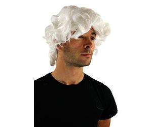 Perruque : blanche, style noble, prince, pirate, baroque, Carnaval.