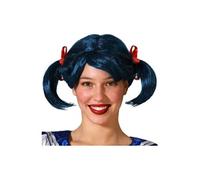 Perruque Bleu à Couettes pour Femme