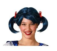 Perruque Bleu à Couettes pour Femme