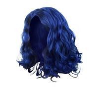 Perruque bleu courte bleu - Femmes Wavy Synthetic Hair Wig Femmes | Fibre résistant à la chaleur pour le cosplay, Halloween, événements de costumes, personnages d'anime, style quotidien | Perruque ble