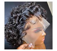 Perruque Blonde Courte Dentelle Frontale Perruque De Cheveux Humains Perruque De Dentelle Avant Transparente Pour Les Femmes Perruque De Cheveux Humains Profonds Perruques Grises Pour Les Femmes (Lon