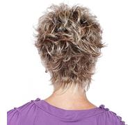 Perruque blonde courte, perruque synthétique en couches moelleuses taille unique réglable, perruques de cheveux courts en or cendré pour femmes, perruques