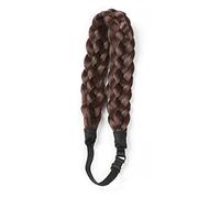 Perruque Blonde Courte Perruque Synthétique Torsadée Bandes De Cheveux Mode Mariage Mariée Tresses Accessoires De Cheveux Femmes Dame Bohème Tresse Élastique Bandeau Extensible Gris Perruques Pour Fe