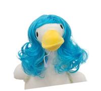 Perruque blonde oie accessoire cheveux bouclés décoration pour rassemblements spectacles tissu cheveux longs bouclés animaux perruques