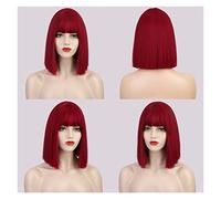 Perruque Blonde Perruque Courte Perruques Synthétiques Courtes Droites, Perruques Pour Femmes Cheveux De Cosplay Pour Un Usage Quotidien Perruques Grises Pour Femmes (4 À 12 Pouces)