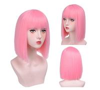 Perruque Blonde Perruques Courtes Avec Frange Pour Femmes Noires Rose Noir Pour Perruques Cosplay Perruques Gris Chaleur Pour Femmes (1 12 Pouce)
