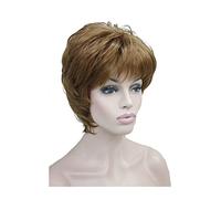 Perruque Blonde Perruques Courtes Perruques Naturelles Blondes Cendrées Courtes Cheveux Raides Perruque Synthétique Complète Perruques Grises Pour Femmes (3 6 Pouces)