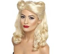 Perruque blonde pin-up des années 40