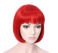 Perruque Bob courte et lisse Onedor de 25 cm (rouge) pour d guisement de d guisement