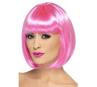 Perruque Bob Courte Sexy À Franges Pour Femmes Colorée Costume Pour Adultes