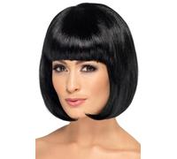 Perruque Bob Noire Courte Pour Fête Accessoire De Costume Pour Femmes