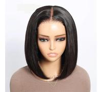 Perruque Bob Ondulée Deep Wave Perruques Cheveux Humains Ondulées Water Wave Perruques Cheveux Humains Transparente Lace Front Perruques Pour Femmes 1351 14inch#180##1B