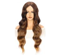 Perruque Body Wave longue de 26 pouces, perruques synthétiques bou s sans colle for femmes, usage quotidien, aspect naturel(TT6/22#)