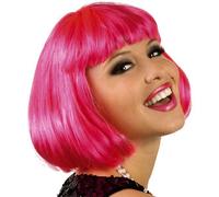 Perruque - BOLAND - Cabaret Hot Pink - Rose Fluo - Frange - Carré Court Bombé