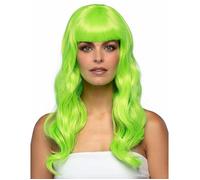 Boland Perruque GlamChic – Vert fluo – Longue avec frange – Femme
