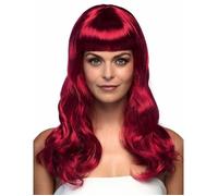 Boland Perruque longue femme rouge foncé coloré taille unique