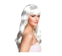 Perruque - BOLAND - Longue Ondulée Femme - Blanc - Frange - 50 cm