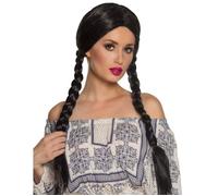 Boland Perruque avec tresses tressées, cheveux synthétiques pour costume de carnaval, coiffure de cheveux synthétiques pour carnaval, fête à thème ou JGA