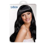 Perruque - BOLAND - Party Chic Noir - Cheveux Longs Ondulés - Frange - Mixte