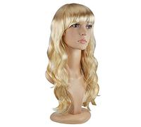 Perruque Bombshell Blonde - Cheveux ondulés de 50,8 cm de long pour soirée costumée - Déguisement cosplay - Perruque déguisée pour Halloween - Soirées déguisées - Accessoires de déguisement