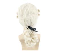 Perruque bou blanc cassé en cheveux synthétiques, 1 pièce, adaptée aux jeux de rôle d'avocat et juge