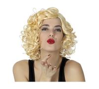 Perruque Bouclée Court Blonde