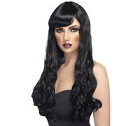 Perruque Bouclée Noire Longue Pour Femmes Accessoire De Déguisement Glamour