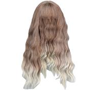 Perruque bouclée pour tête entière - Maille respirante - Bande réglable - Aspect naturel - Plusieurs couleurs - Perruques longues et bouclées