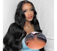 Perruque Bresilienne Cheveux Humain Sans Colle 4x4 HD Lace 28 pouces | Wear and Go Glueless Wig Human Hair Perruque Femme Naturelle Brésilien Pre Cut Lace Body Wave Wig Couleur Naturelle
