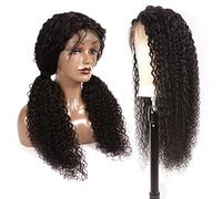 Perruque Brésilienne Ondulée En Dentelle 20,3 À 76,2 Cm, Humide Et Ondulée, Cheveux Humains Brésiliens Remy Bouclés, Perruques Grises Pour Femmes (61 Cm, Densité 150%, 13 X 4)