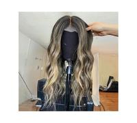 Perruque brésilienne ondulée sans colle, cheveux humains juifs, base en soie, 5x5, dentelle HD, cheveux brésiliens pré-épilés Extensions de cheveux(Highlight blonde,22 inch)