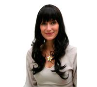 Perruque Brun Foncé Frange Lisse / Ondulés Long Sombre Braun Brun Perruque 285-3