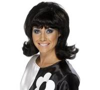 Perruque Brune Annee 60 Femme - Noir noir G