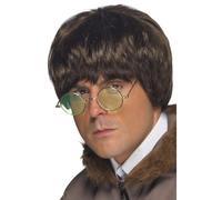 Perruque Brune Courte De Star Du Brit Pop Pour Homme Accessoire De Costume