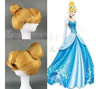 Perruque BYOOTI Cendrillon Princesse Cosplay Classique Style chignon Cheveux Longs Naturels Sans Enchevêtrement pour Femme Halloween Fête Cosplay Occasions