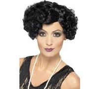 Perruque cabaret ondulée noire femme taille unique noire G