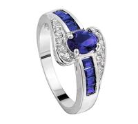 Perruque - Cadeau de fête des mères - Bague en argent pour femme - Bague de fiançailles pour femme - Anniversaire de mariage - Bague de promesse pour homme - Noir, 11, Alliage d'aluminium, Aucune