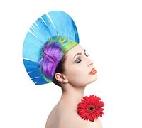 Perruque Calvitie Halloween Coiffure Hommes Femmes Bonnet Perruque pour Carnaval Cosplay Humour Professeur Einstein Savant Costume de Déguisement Soirées à Thème Party Masquerade Noël
