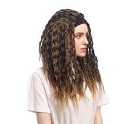 Perruque Carnaval Halloween Bandeau Dreads Dreadlocks Rasta Caraïbes Brun Blond